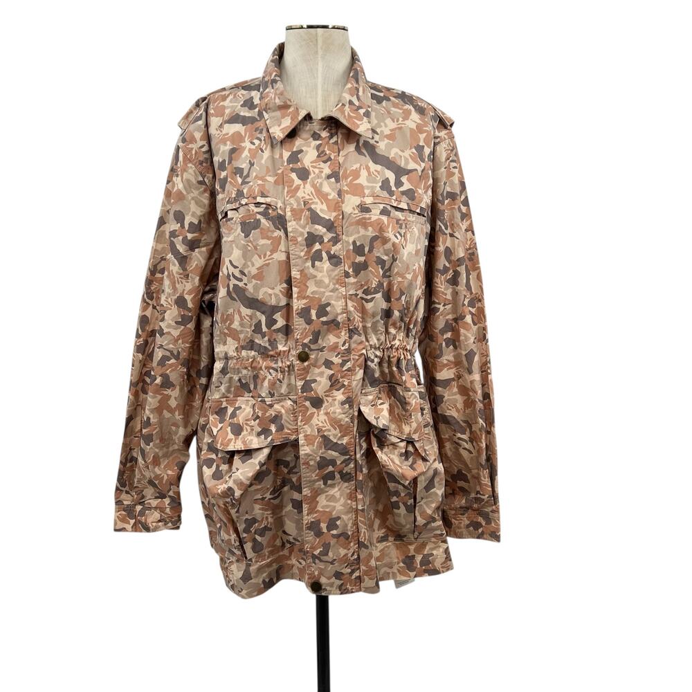 The Upside Henley Rover Utility Jacket Organic Cotton Printed Camo Size‎ L US 10 - Picture 2 of 16